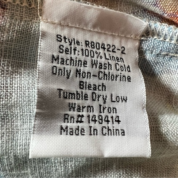 NWT S JOHNNY WAS DREAMER LINEN SHIRT/SHORTS SET - Picture 14 of 14